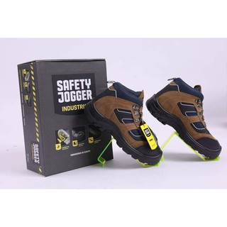 Giày Bảo Hộ JOGGER X2000 màu xanh nâu, chống đinh chống dập ngón chống trơn trượt chống đâm xuyên chống dầu