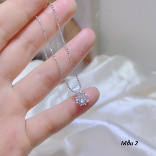 Dây chuyền nữ mặt đá nhỏ xinh chất liệu bằng bạc MS103