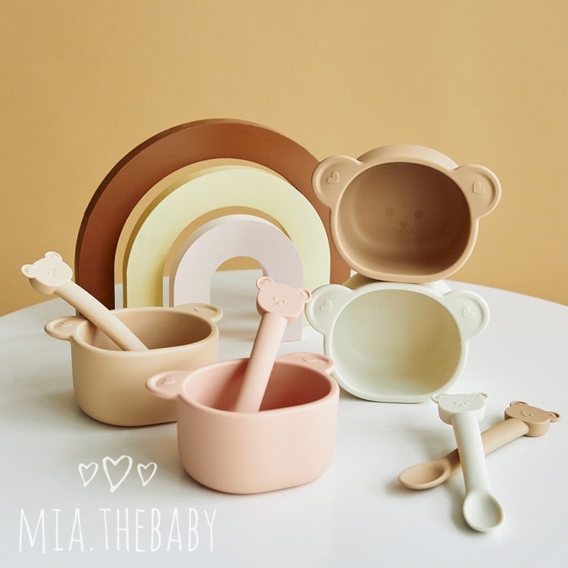 Pass BÁT GẤU - THÌA GẤU SILICONE   DOTTODOT 🇰🇷🇰🇷🇰🇷