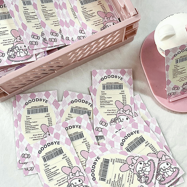 🍒🍒CHERRYKOKO SANRIO Set 20 Miếng Dán Họa Tiết Vé Máy Bay Hoạt Hình Trang Trí Quà Tặng