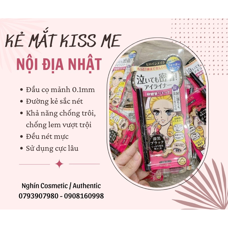 Bút kẻ mắt Kiss Mee Không Trôi Không Lem