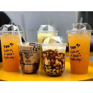 Set 50 nắp nhựa phi 95 đậy cốc