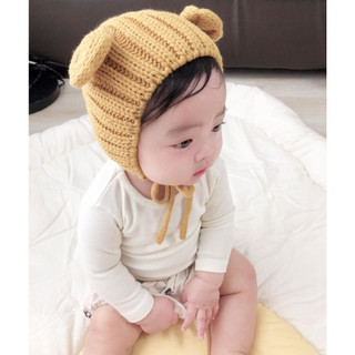Mũ len cho bé hình gấu M-02