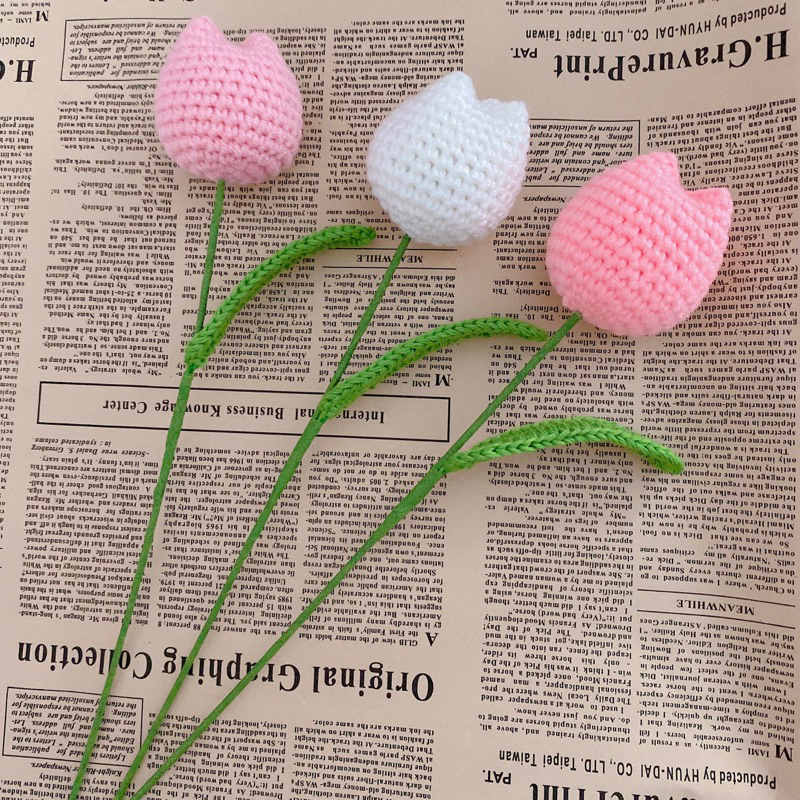 HOA TULIP BẰNG LEN HANDMADE