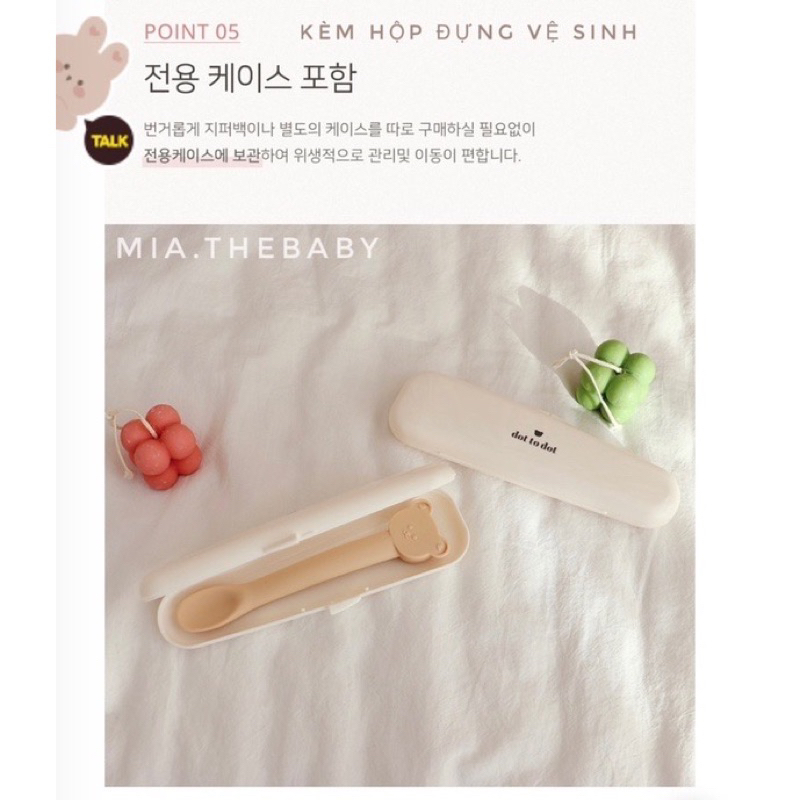 Pass BÁT GẤU - THÌA GẤU SILICONE   DOTTODOT 🇰🇷🇰🇷🇰🇷