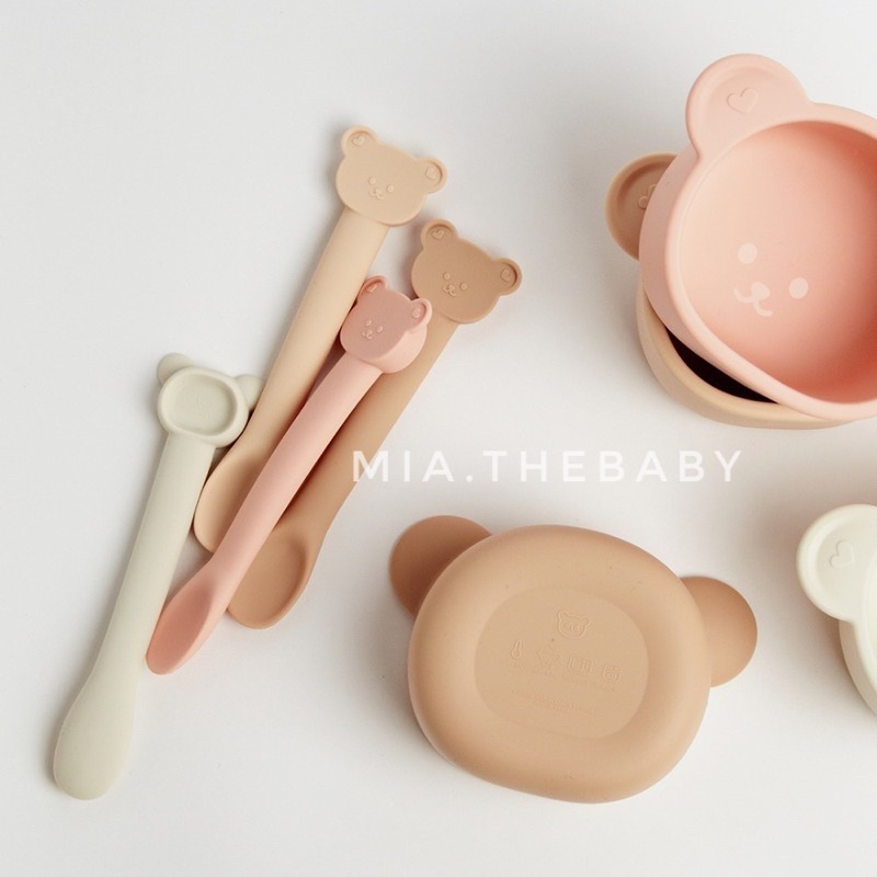 Pass BÁT GẤU - THÌA GẤU SILICONE   DOTTODOT 🇰🇷🇰🇷🇰🇷