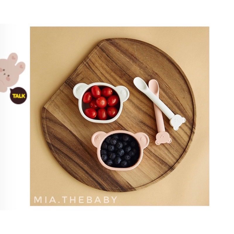 Pass BÁT GẤU - THÌA GẤU SILICONE   DOTTODOT 🇰🇷🇰🇷🇰🇷