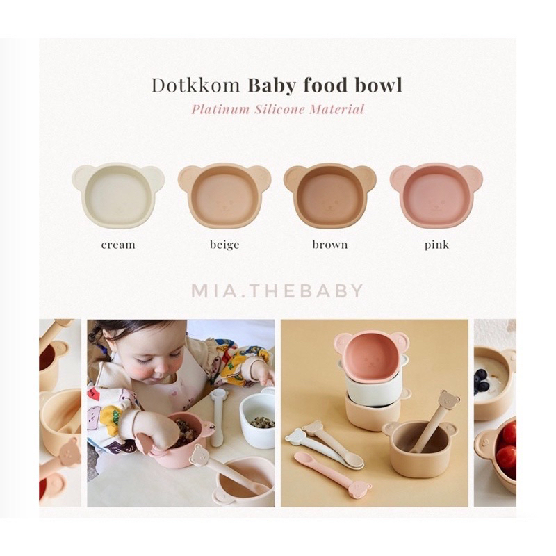 Pass BÁT GẤU - THÌA GẤU SILICONE   DOTTODOT 🇰🇷🇰🇷🇰🇷