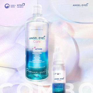 [GIÁ TỐT] COMBO Nước Ngâm Lens 360ml + Nhỏ Mắt Lens 15ml Angel Eyes Care