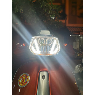 V2 Crom đèn pha led Vespa Sprint siêu đẹp