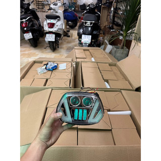 V2 Crom đèn pha led Vespa Sprint siêu đẹp