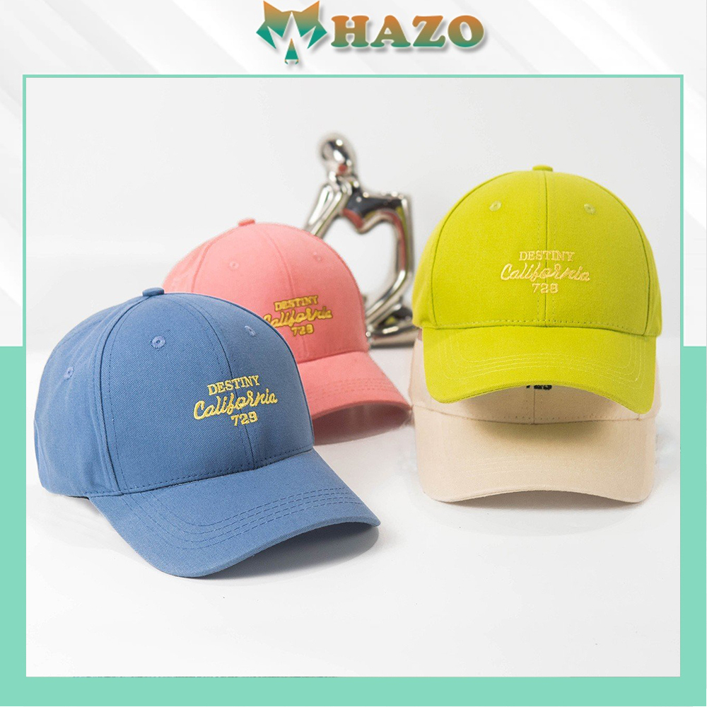 Mũ Lưỡi Trai Nón Kết Nhung Cao Cấp Thêu Chữ California 477 Phong Cách Ulzzang Form Unisex Nam Nữ - Hazo