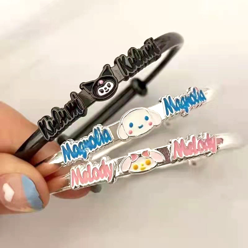 Beautycoco🍊 Vòng Đeo Tay Hoạ Tiết Hoạt Hình Sanrio Melody Cinnamoroll Kuromi