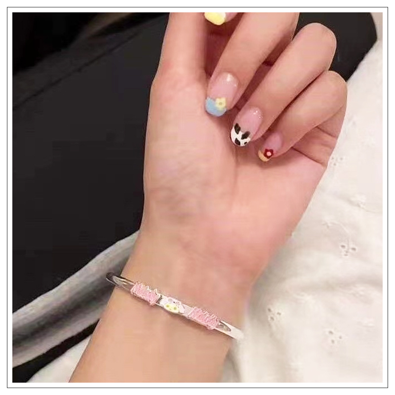 Beautycoco🍊 Vòng Đeo Tay Hoạ Tiết Hoạt Hình Sanrio Melody Cinnamoroll Kuromi