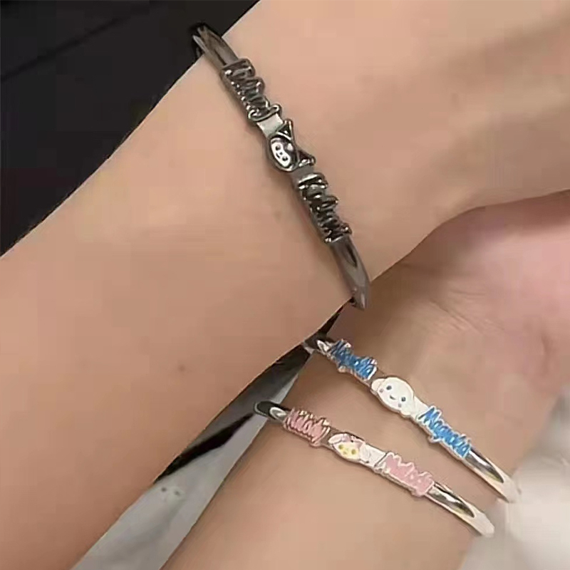 Beautycoco🍊 Vòng Đeo Tay Hoạ Tiết Hoạt Hình Sanrio Melody Cinnamoroll Kuromi