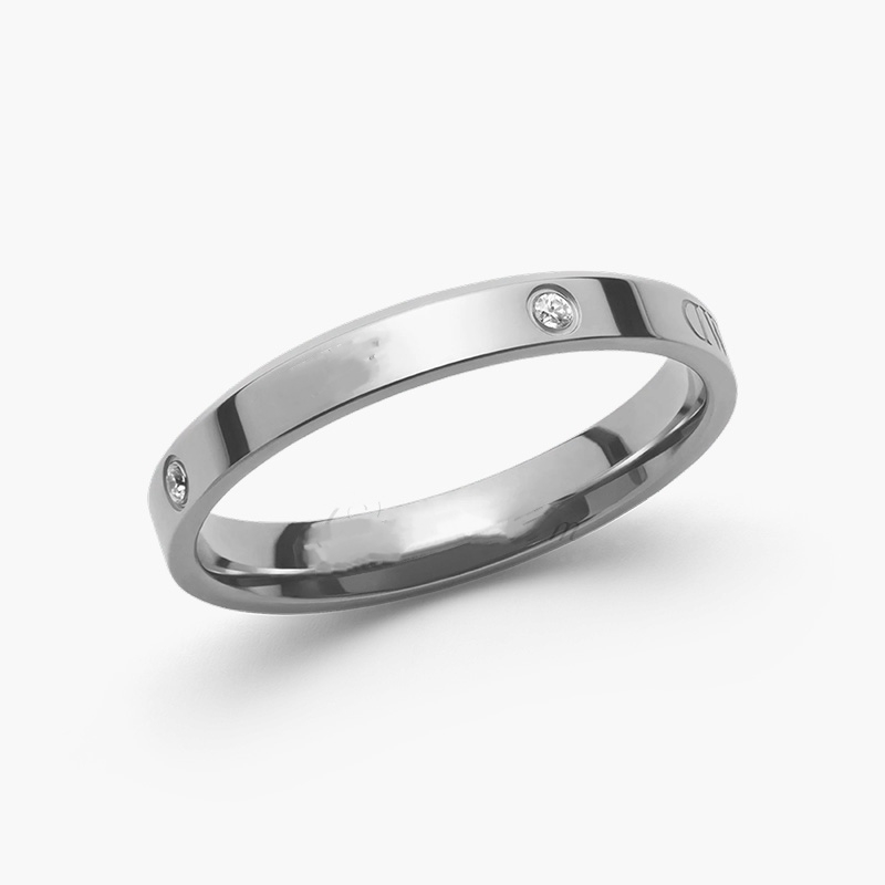 Nhẫn đá CLASSIC LUMINE titan không sét không đen bảo hành 1 năm