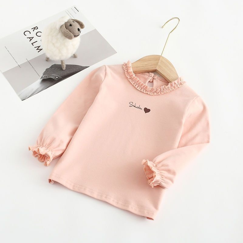 Áo Cổ Bèo Tay Bo Hoạ Tiết Tim MD1633 Cho Bé Gái - Jumping Beans Official Store