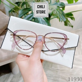 Gọng kính cận nam nữ Chilistore Kính cận thời trang mắt mèo 11930