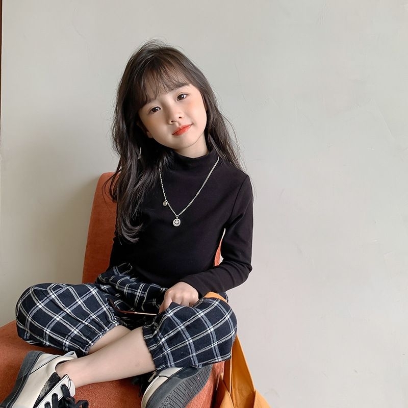Áo Thun Cổ Lọ Bé Gái , Chất Cotton Dẻo Siêu Mịn , Không Xù