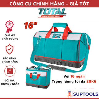 Giỏ đựng công cụ 16 inch 16 ngăn polyester total tht16163 túi đựng dụng cụ cầm tay, có dây đeo vai