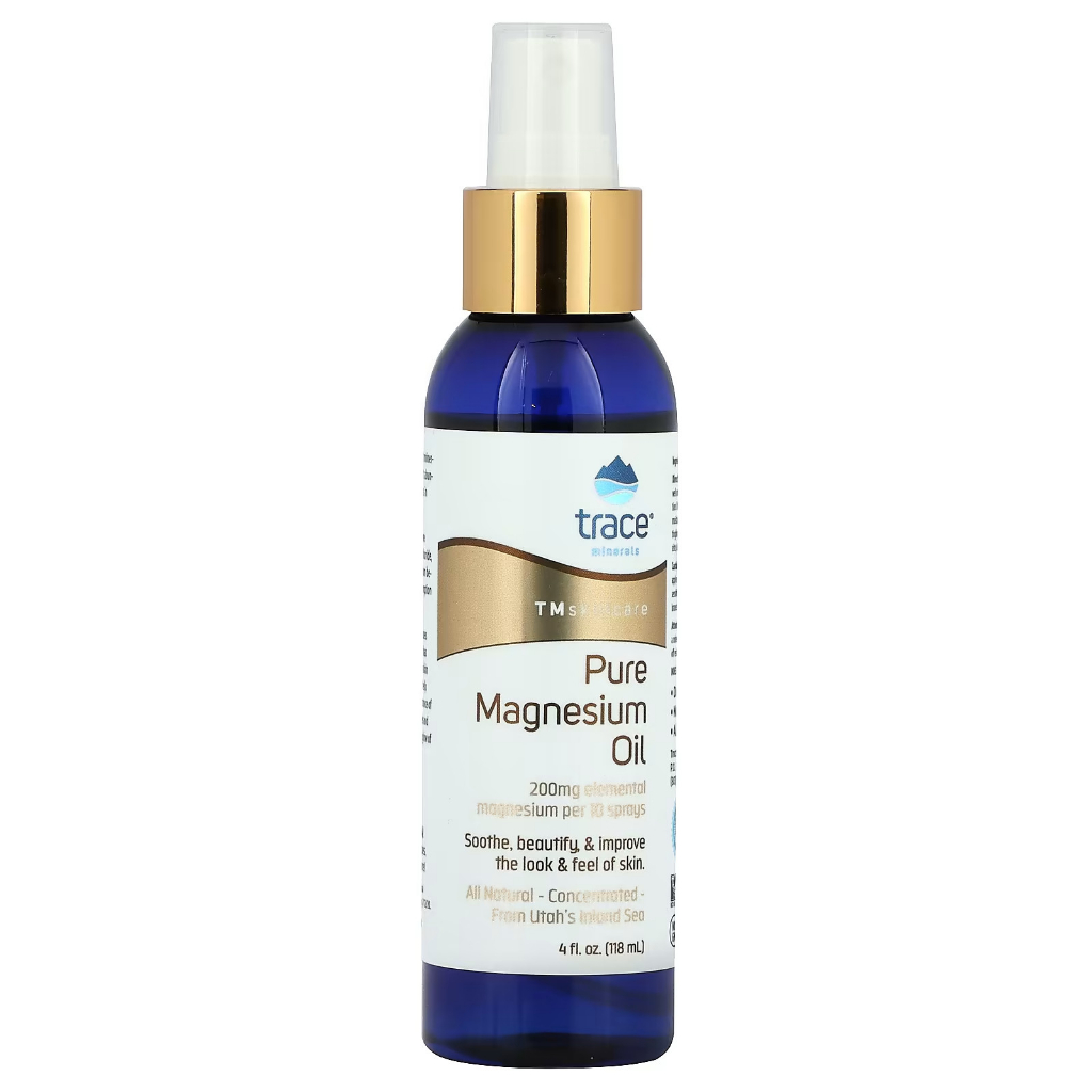 Dầu Magie @ Trace Minerals ®, TM Skincare Pure and Zechstein Magnesium Oil 4 fl oz (118 ml)