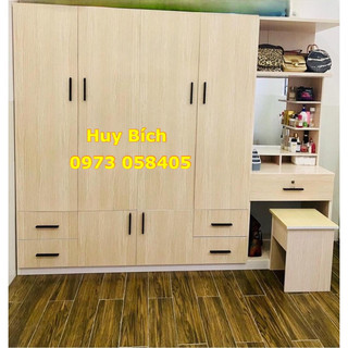 Tủ quần áo kèm bàn trang điểm,ghế nệm