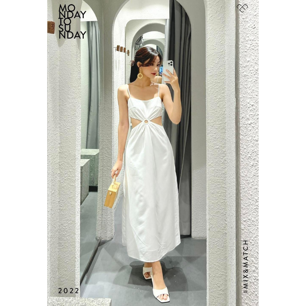 Đầm 2 dây maxi cut-out - Everluxe