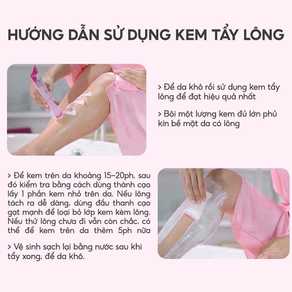 Kem tẩy lông Veet Pháp 100ml tẩy lông tay, lông chân triệt lông Hatola