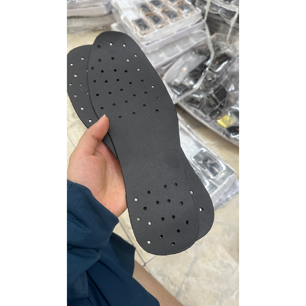 Lót giày da bò thật khử mùi, êm chân