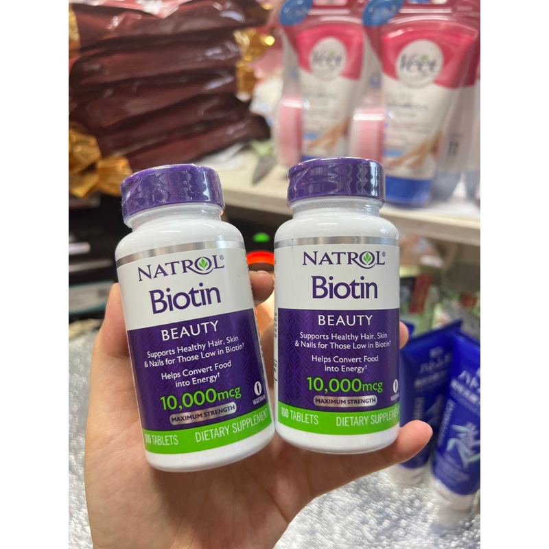 Viên uống biotin mọc tóc, đẹp da Biotin 10000mg 100v Mỹ