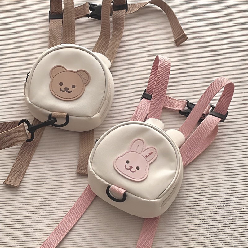 Balo Miniins xuất hàng hình Gấu Thỏ siêu đáng yêu cho bé babyforlove hình thật