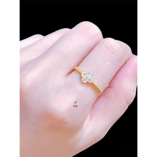 nhẫn 4 lá nhỏ xinh vàng