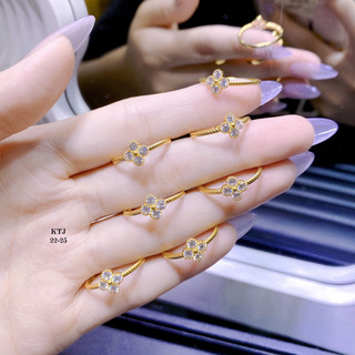 nhẫn 4 lá nhỏ xinh vàng