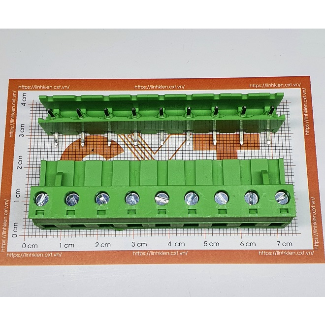 Cầu đấu nối 7.62mm 2P 5P 8P 9P 10P chân cong