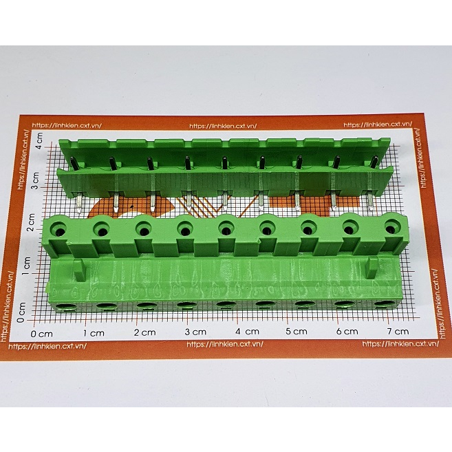 Cầu đấu nối 7.62mm 2P 5P 8P 9P 10P chân cong