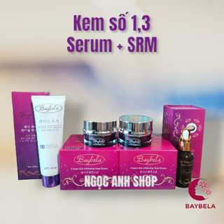 Baybela - combo kem số 1, 3, sữa rửa mặt và serum