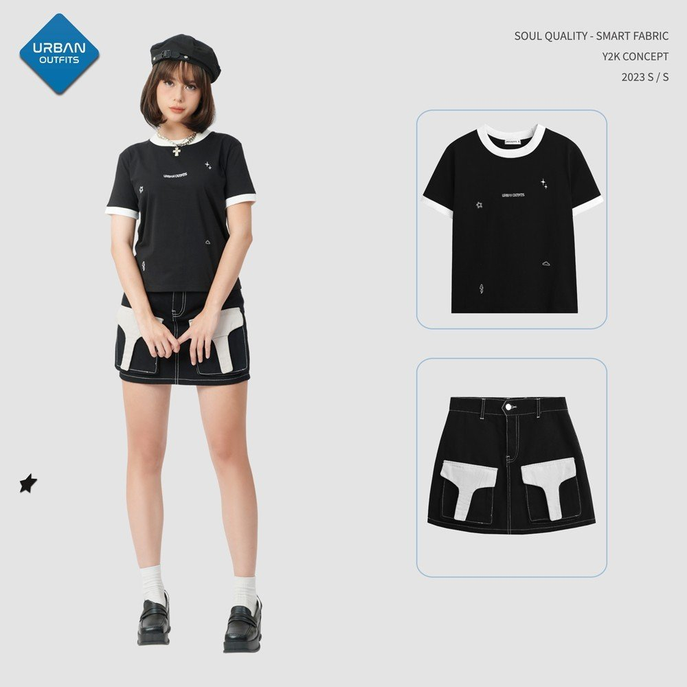 Chân Váy Kaki 2 Túi Kiểu QSK002 Urban Outfits / Léna