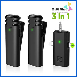 Micro không dây s17 3 trong 1 thông minh chống ồn cho iphone, android và slr camera, micro thu âm livestream