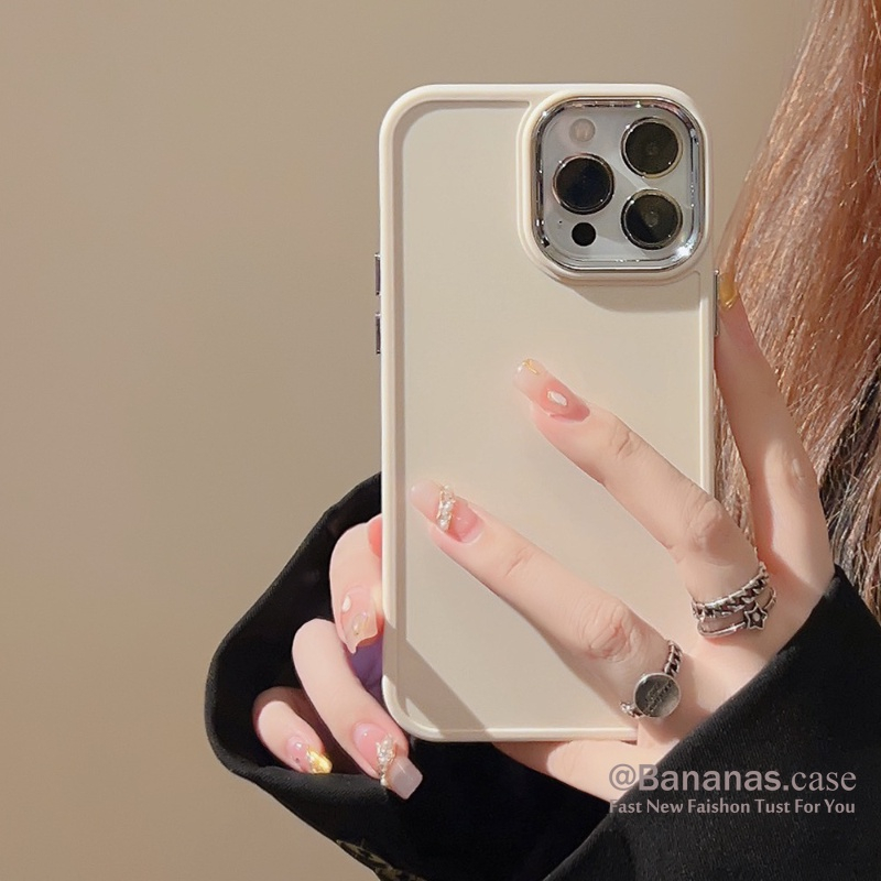 Ốp Điện Thoại camera mạ bạc + Khung Bảo Vệ Ống Kính Máy Ảnh Cho iPhone 14 Plus 14 13 12 11 Pro Max X XS Max XR sg196