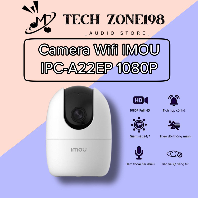 Camera Wifi Imou A22EP 1080P  ranger 2. chính hãng/ a22ep , xoay 360 độ. bắt wifi