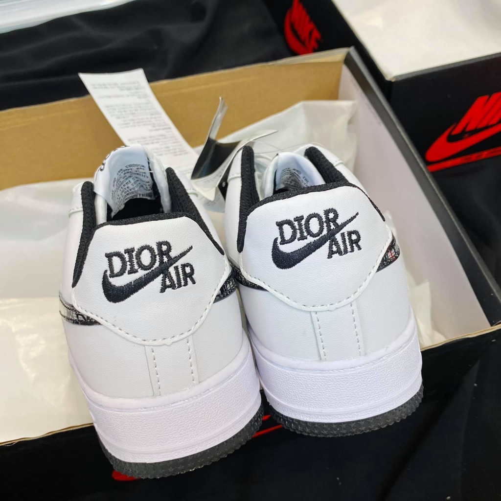Giày sneaker af1 dior xám + đen ⚡️𝐅𝐑𝐄𝐄 𝐒𝐇𝐈𝐏⚡️ giày thể thao Air Force One đế xám, đen họa tiết nam nữ siêu hot 2022