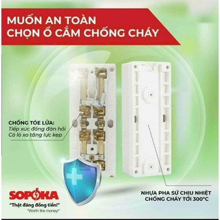 Ổ cắm 3 chấu SOPOKA E15