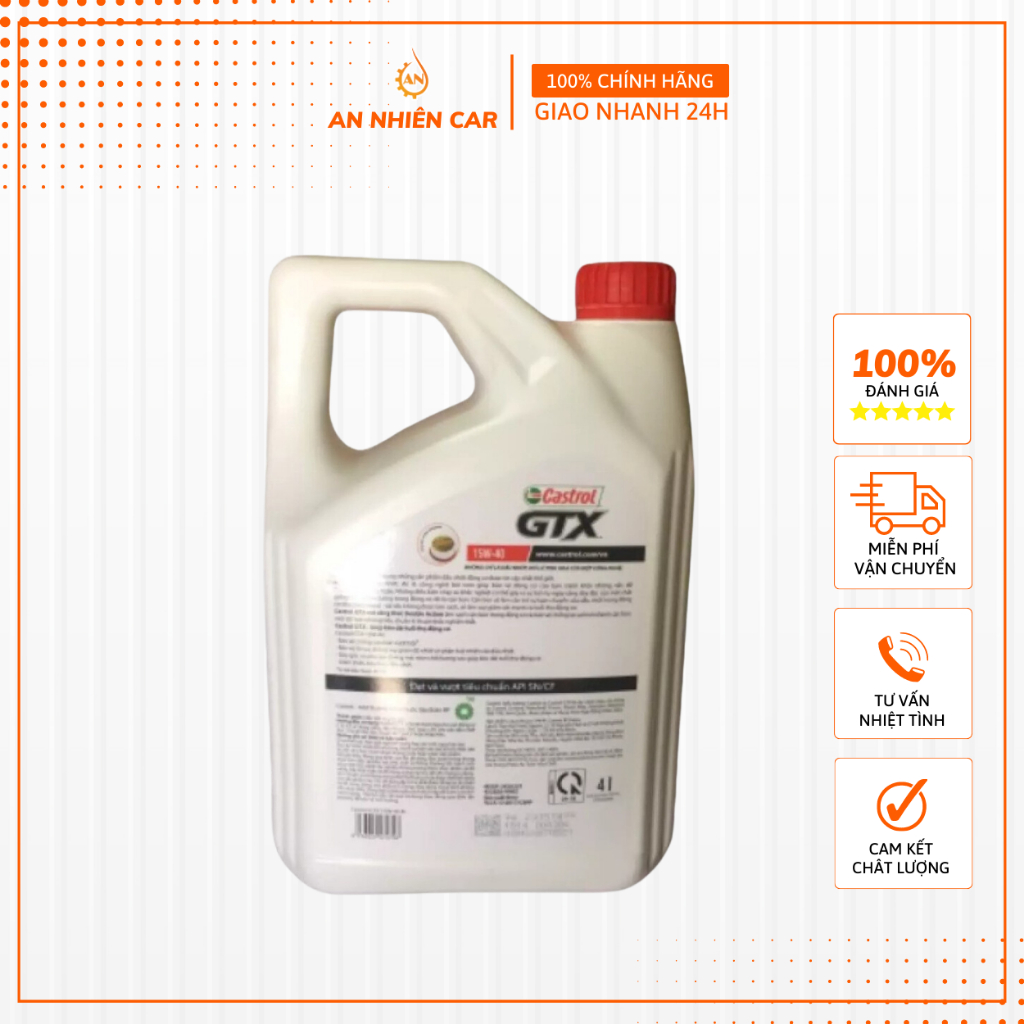 Dầu nhớt Castrol GTX  4L dùng cho xe xăng&xe dầu