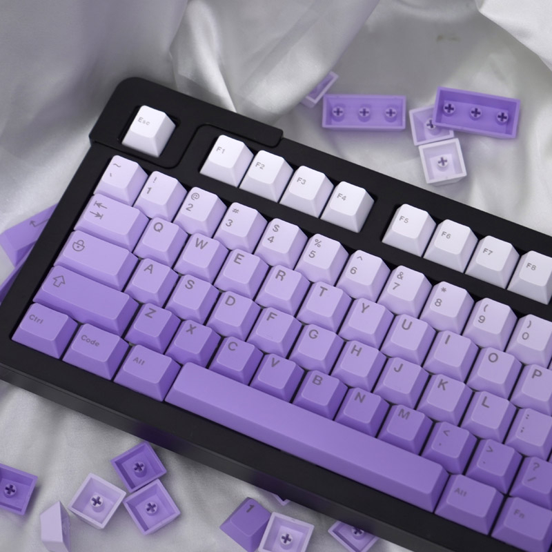 Keycap PBT Tím Gradient GMK 124 nút cho bàn phím cơ