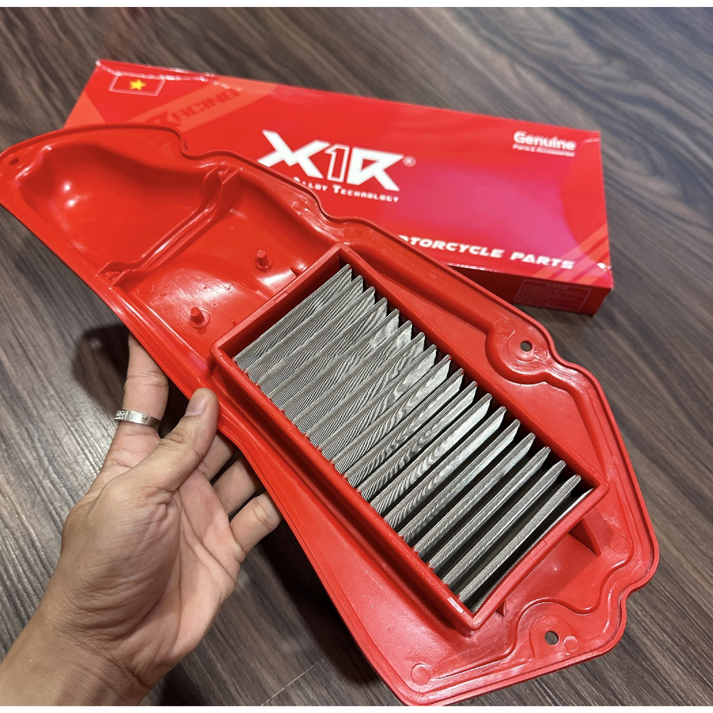 Lọc gió SH 160, VARIO 150/160, AB125, PCX150 lưới thép chính hãng X1R