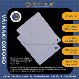 Vải Kate Oxford _ Khổ 1m50 _ Phần A