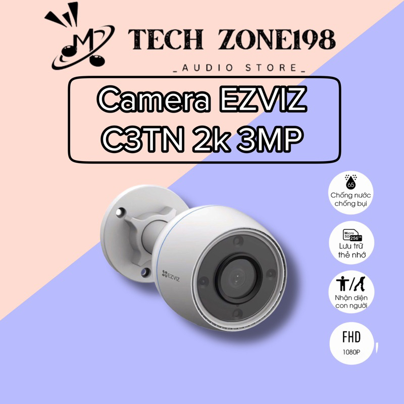 Camera Ezviz H3C C3TN 3MP 2K / 1080P 2MP Ngoài trời - Có mầu ban đêm - AI Thông minh