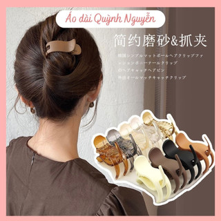 Kẹp càng cua, Kẹp tóc càng cua 3 răng 5 răng nhựa dẻo cặp búi cào tóc dễ thương màu đen