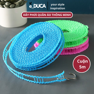 Dây phơi quần áo, dây phơi đồ thông minh chống bay, không cần móc, chịu được tải trọng lớn