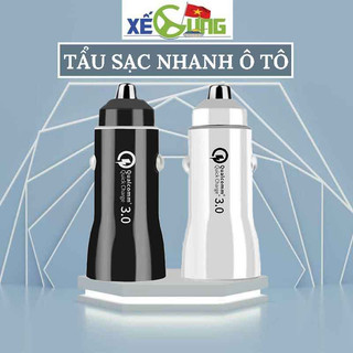 Tẩu 2 cổng usb sạc nhanh trên ô tô 36w hỗ trợ qc – pd, pd 18w và cổng usb qc3.0 sạc nhanh